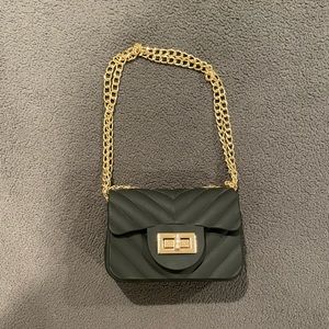 Mini rubber crossbody handbag
